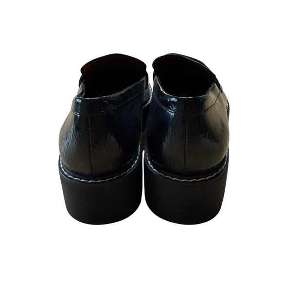 Franco Sarto Balin Penny Loafer Womens Size 7.5M Black Lug Sole Platform Chunky - Picture 5 of 9